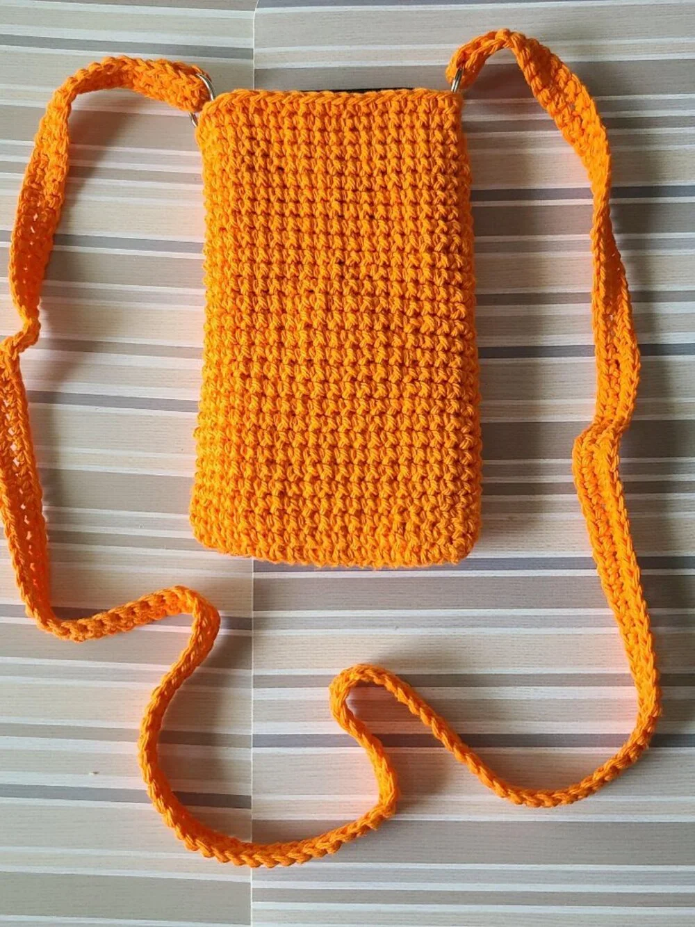Handmade Crochet Cell Phone Case Holder Crossbody Bag Halloween Thanksgiving